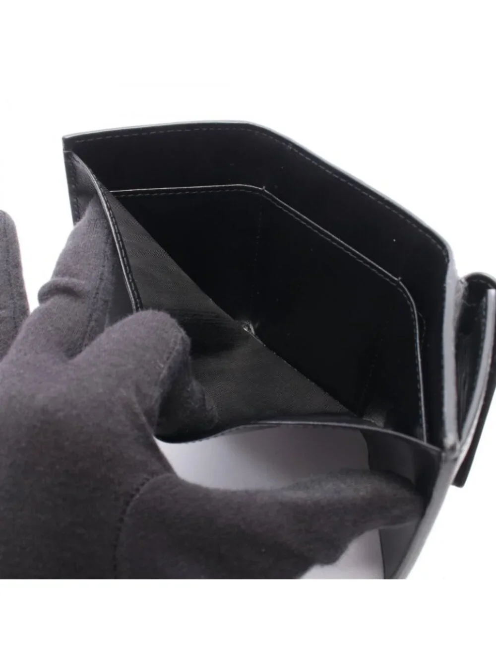 Prada Trifold Wallet Vitello Move Compact Black Leather